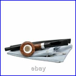 Gasparini tobacco smoking pipe churchwarden briar meerschaum lined + 2 stems