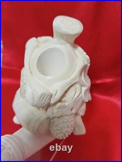Genuine Meerschaum Hand Carved Bacchus Tobacco Pipe