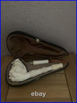 Genuine Meerschaum Hand Carved Bacchus Tobacco Pipe