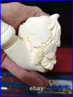 Genuine Meerschaum Hand Carved Bacchus Tobacco Pipe From Eskisehir