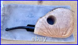German Hand Made Hanseatic Plateaux Freehand Briar Tobacco Pipe 9mm Filter NEW