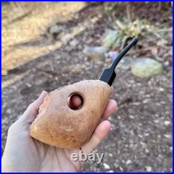 German Hand Made Hanseatic Plateaux Freehand Briar Tobacco Pipe 9mm Filter NEW