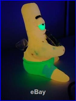Glow In The Dark Patrick SpongeBob Glass Smoking Pipe! 7 Made USA Waterpipe