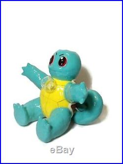 Glow In The Dark Squirtle Glass Smoking Pipe! 7 Made USA Waterpipe pokemon pipe
