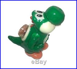 Glow In The Dark Yoshi Glass Smoking Pipe! 5 Made USA. Mario Fan Art