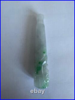Green Smoking Cigarette Holder Grade A Jade Jadeite