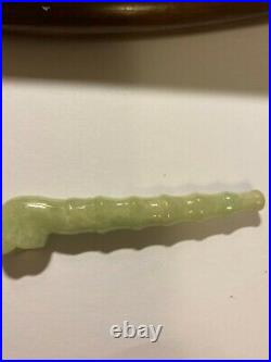 Green Smoking Cigarette Pipe Holder Grade A Jade Jadeite