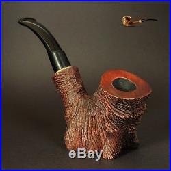 HAND CARVED WOODEN TOBACCO SMOKING PIPE Stump Pear Tree by Artisan