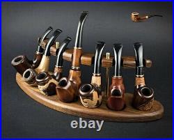 HAND MADE EXCLUSIVE WOODEN STAND RACK HOLDER DISPLAY for 7 Smoking Pipes