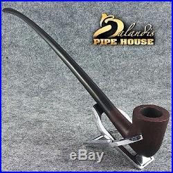 HAND MADE SMOOTH BRIAR wood TOBACCO LONG smoking pipe RED6933 LOTR Churchwarden