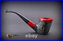 HAND MADE WOODEN TOBACCO SMOKING PIPE PEAR no 48 Rustic Red + Filter