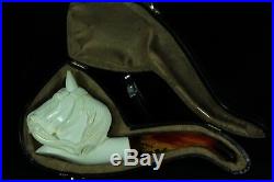 HORSE Block Meerschaum Smoking Tobacco Pipe Pipa Pfeife With CASE AGV-2664