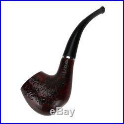 HOT Wooden Wood Enchase Smoking Pipe Tobacco Cigarettes Cigar Gift Durable
