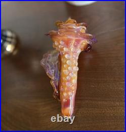 Hand Blown Glass Seashell Tobacco Pipe