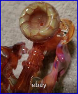 Hand Blown, Signed And Dated, Glass Tobacco Pipe