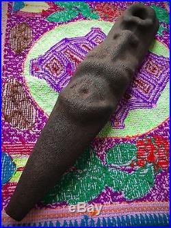 Hand Carved Ceremonial Wooden Tobacco Pipe, Amazonian Visionary Art, Ayahuasca