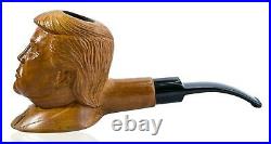 Hand Carved Donald Trump Tobacco Pipe Smoking Bowl made of Pear Wood by KAF