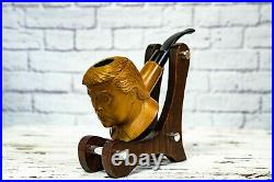 Hand Carved Donald Trump Tobacco Pipe Smoking Bowl made of Pear Wood by KAF