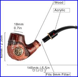 Hand Carved Dr. Watson Tobacco Pipe