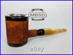 Hand Carved Goldwater Inc Poker Artisan Briar Tobacco Pipe, Sitter, Lucite Stem