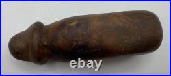 Hand-Carved Penis Phallic Wooden Smoking Pipe Unique Vintage Design