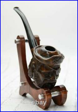 Hand Carved Pipe Captain Pirate Sailor made of Pear Wood Tobacco Smoking Bowl