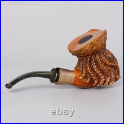 Hand Carved Tobacco Pipe Captain Davy Jones Pirate Tobacco Pipes Rusticated