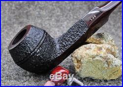 Hand Crafted & Oil Cured FERNDOWN BARK Briar Smoking Pipe by talented LES WOOD