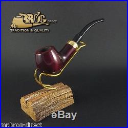 Hand made Mr. Brog original smoking pipe nr. 24 BENT ARMY Rubin smooth classic