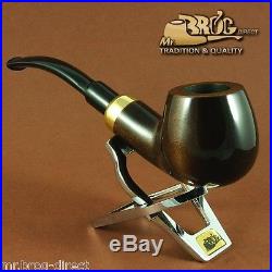 Hand made Mr. Brog original smoking pipe nr. 24 brown BENT ARMY Great for gift