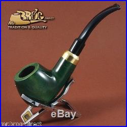 Hand made Mr. Brog original smoking pipe nr. 24 green BENT ARMY Great for gift