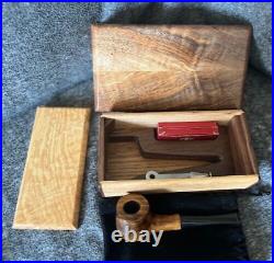 Handcrafted Beech Tobacco Pipe with Ornamental handmade Box