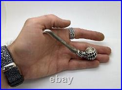 Handcrafted Sterling Silver 925 Smoking Pipe, SOA, Party