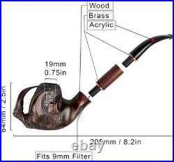 Handcrafted Tobacco Pipe in Natural Pear Wood