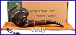 Handcrafted Tobacco Pipe in Natural Pear Wood