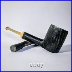Handcrafted Tobacco Smoking Pipe Black and White Bog Oak (Morta wood)