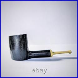 Handcrafted Tobacco Smoking Pipe Black and White Bog Oak (Morta wood)