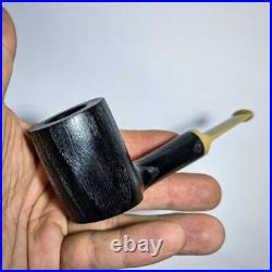 Handcrafted Tobacco Smoking Pipe Black and White Bog Oak (Morta wood)