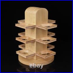 Handmade 360 Rotating Tobacco Pipe Stand Rack Display Holder for 12 Smoking Pipe