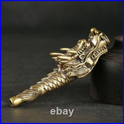Handmade Brass Faucet Carving Usable Healthy Smoking Tool Tobacco Pipe