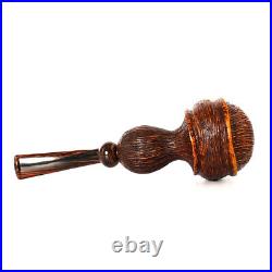 Handmade Briar Tobacco Pipe Rusticated Freehand Pipe Straight Vulcanite Stem