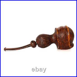 Handmade Briar Tobacco Pipe Rusticated Freehand Pipe Straight Vulcanite Stem