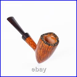 Handmade Briar Tomahawk Pipe Wood Tobacco Smoking Pipe Straight Cumberland Stem