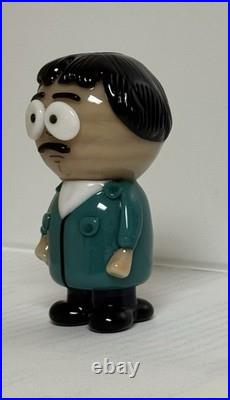 Handmade Cartoon Character Tobacco Pipe Teal Black Beige White