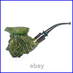 Handmade Carved Tobacco Pipe Captain Davy Jones Pirate Pipe Rusticated Finish