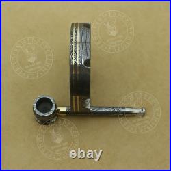 Handmade Damascus Steel smoking pipe and Ashtray cigar lover collectible set