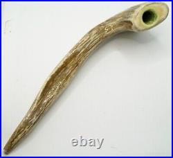 Handmade Smoking Pipe Stag Horn With Ceramic Insert