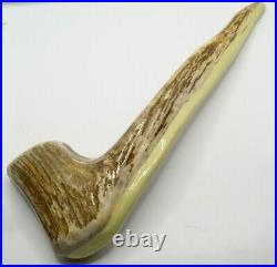 Handmade Smoking Pipe Stag Horn With Ceramic Insert