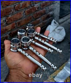 Handmade Stainless Steel Cigar Pipe Portable Smoking Pipe for Cigar lover Lot 5