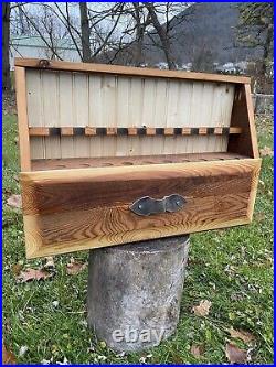 Handmade Tobacco Pipe Cabinet Holds 10 Pipes